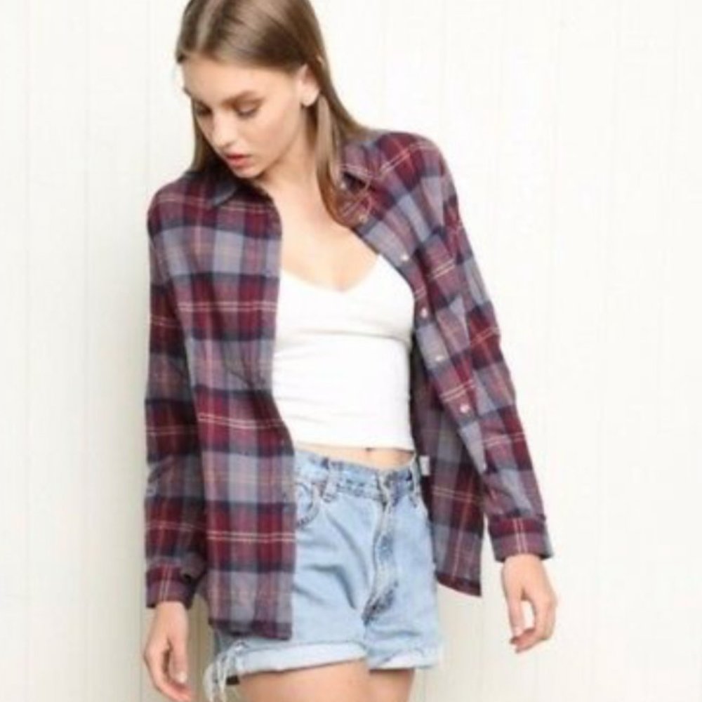 brandy melville wylie maroon flannel